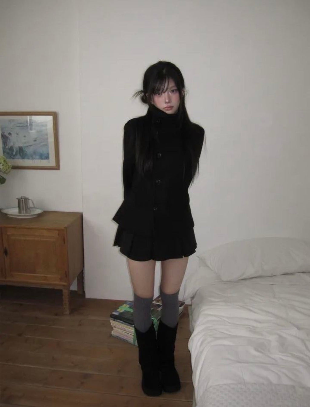 Asymmetric Fencing Peacoat
