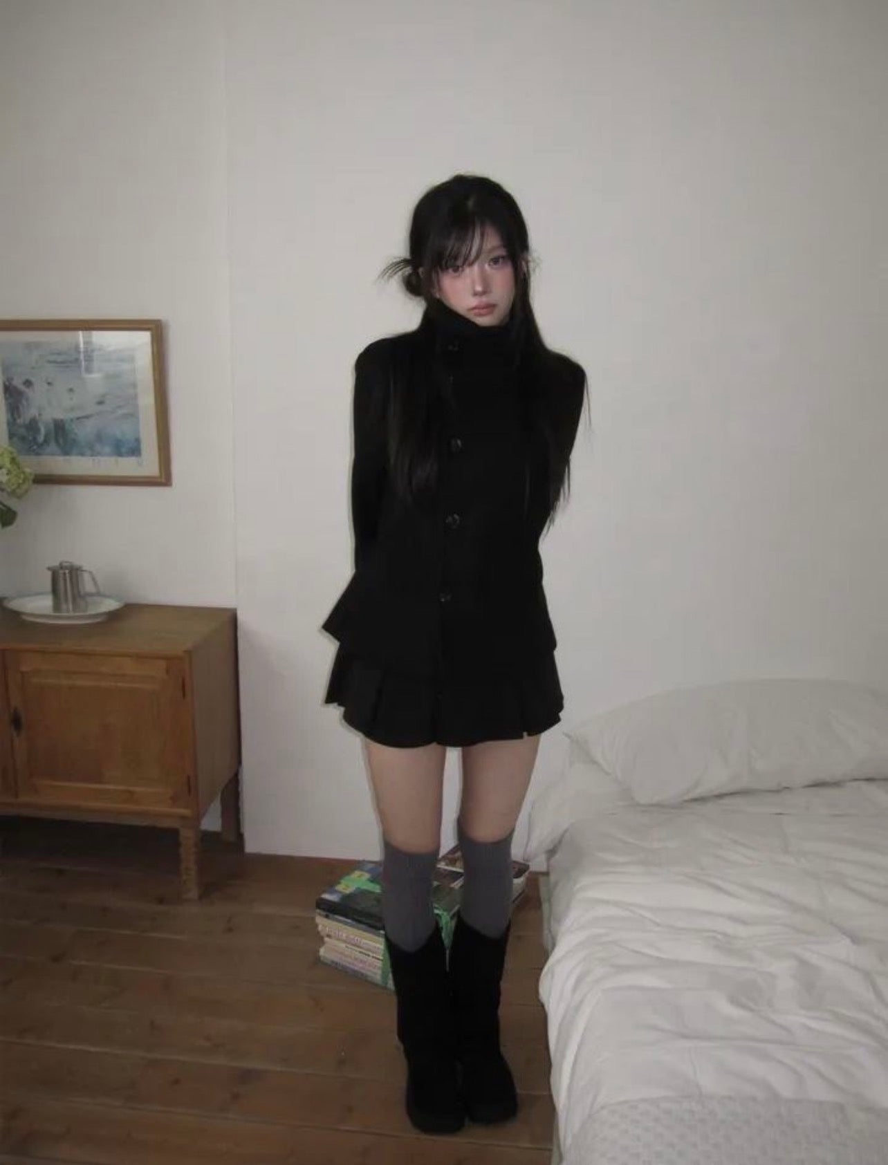 Asymmetric Fencing Peacoat