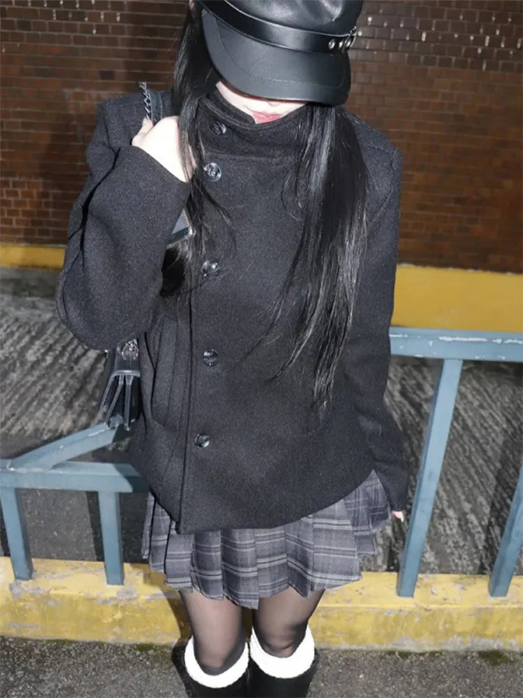 Asymmetric Fencing Peacoat