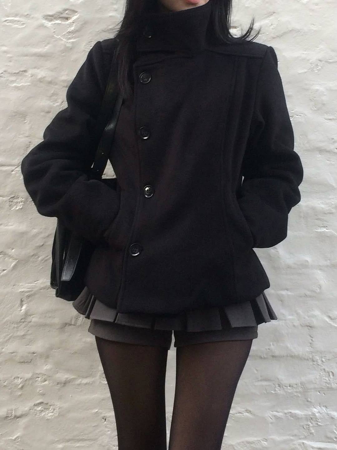 Asymmetric Fencing Peacoat
