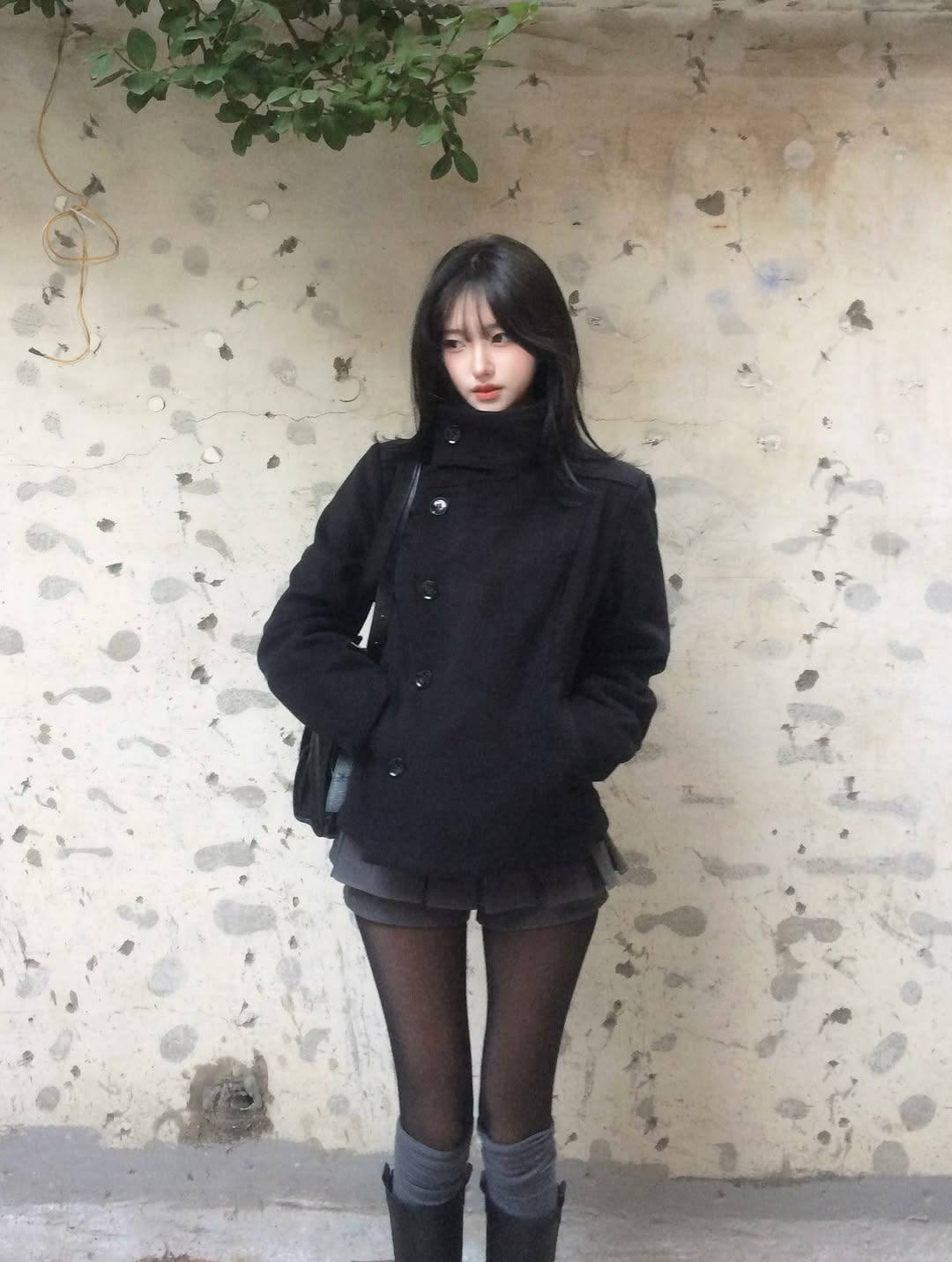 Asymmetric Fencing Peacoat