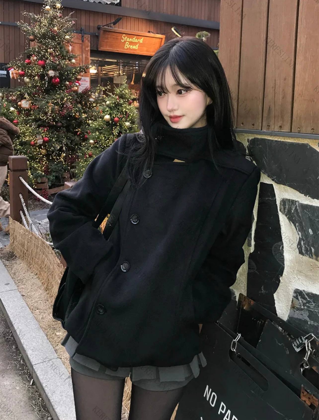 Asymmetric Fencing Peacoat
