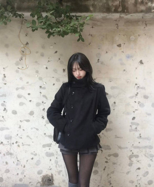 Asymmetric Fencing Peacoat